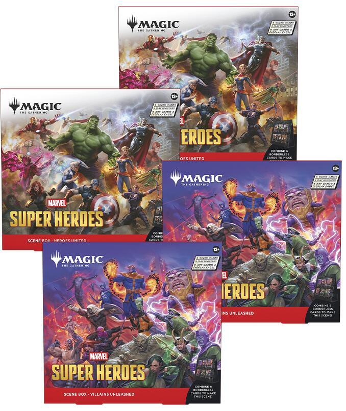 Marvel Super Heroes Scene Box SET HEROES AND VILLAINS